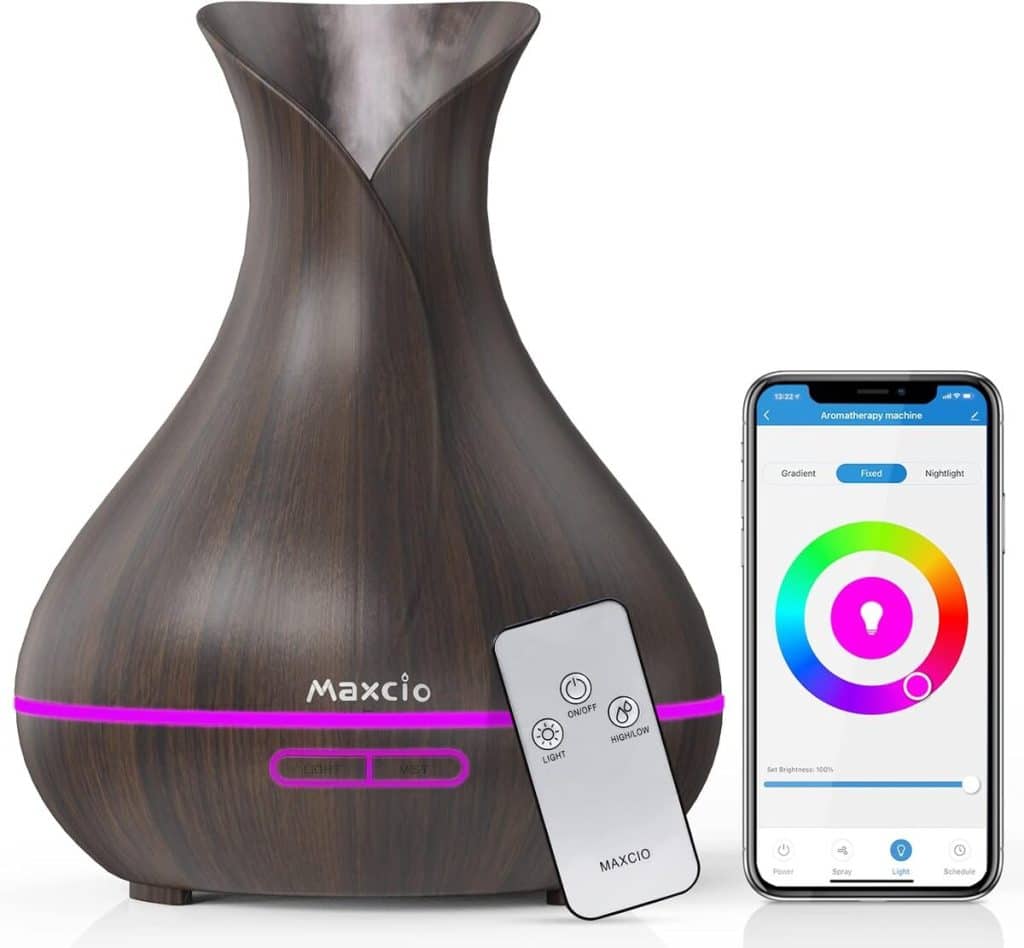 Test du Diffuseur d'Huiles Essentielles Maxcio : smart, connecté et Coloré