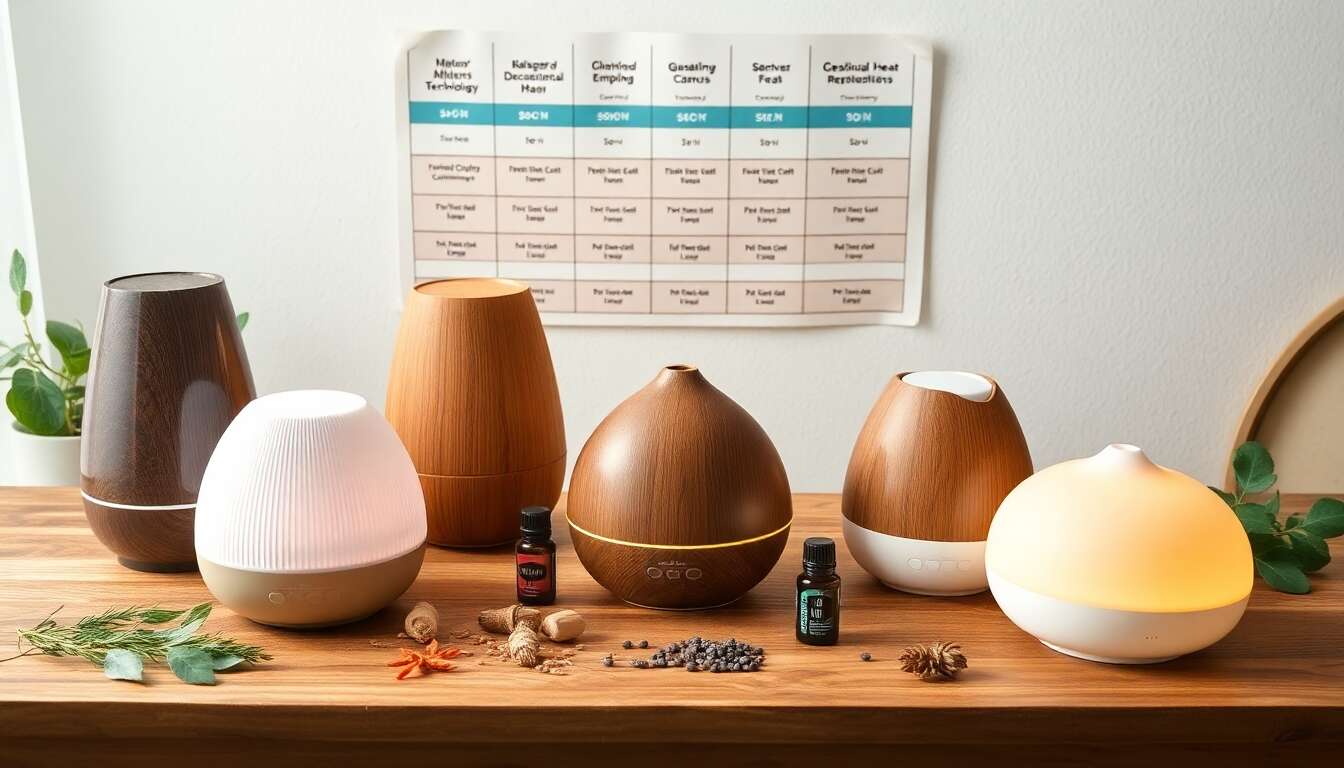 Comparatif : diffuseurs à chaleur douce et autres technologies