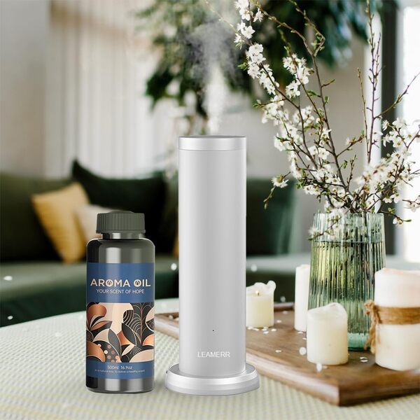 LEAMERR Machine à air parfumée intelligente pour la maison, Bluetooth/WiFi - Diffuseur d'huiles essentielles sans eau pour huiles, travail super silencieux - Technologie d'air froid - Diffuseur