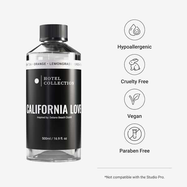 Aroma360 Hôtel Collection Diffuseur d'huiles essentielles California Love-Aromathérapie Inspiré des hôtels Marine, Bergamote et Jasmin 500 ml