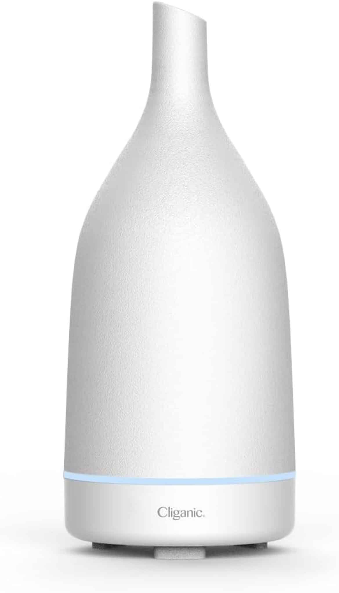 Test : diffuseur d'aromathérapie Cliganic en céramique, 7 lumières pour maison et bureau