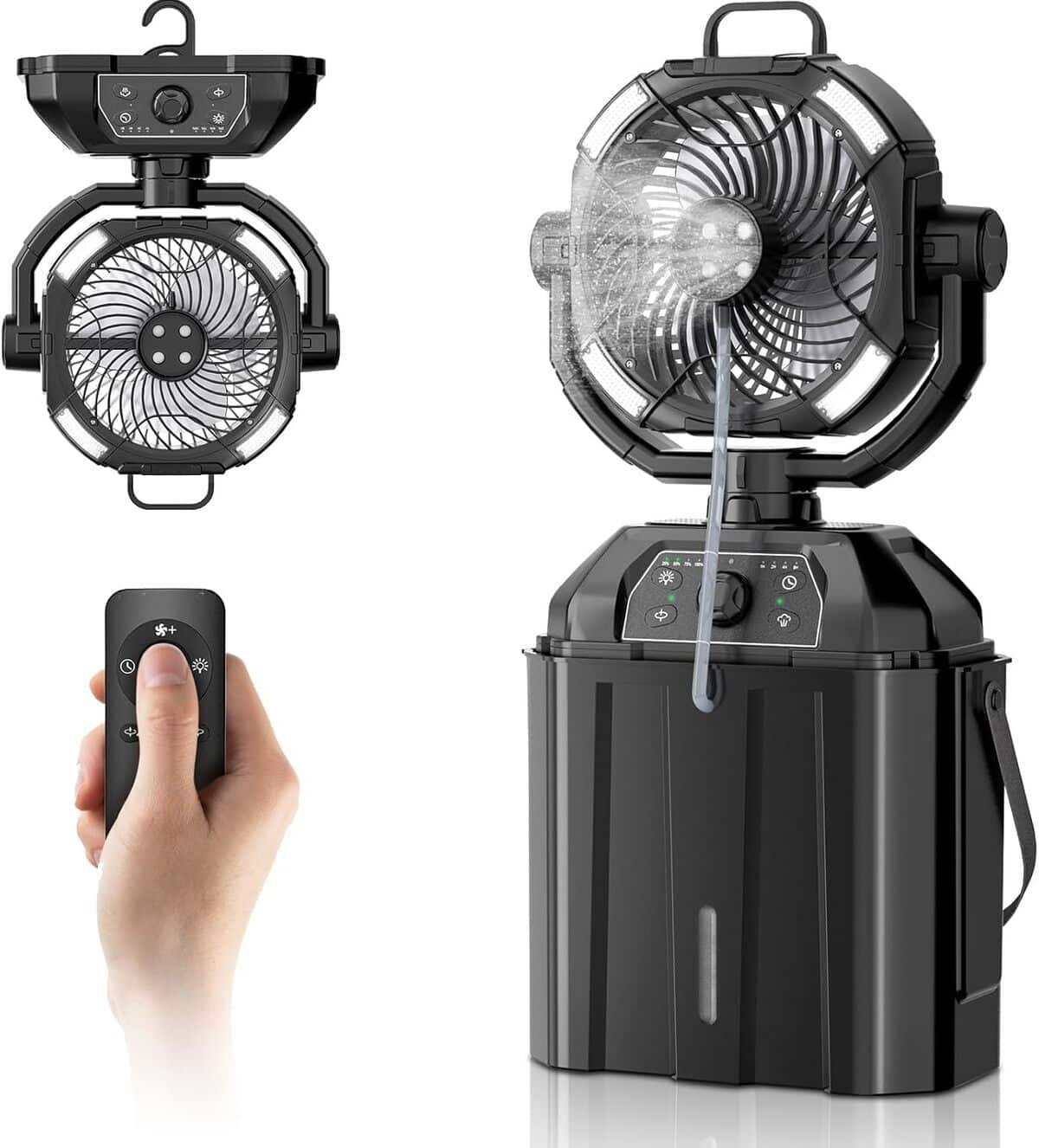 Test : ventilateur de camping 6L LED 20000mAh noir