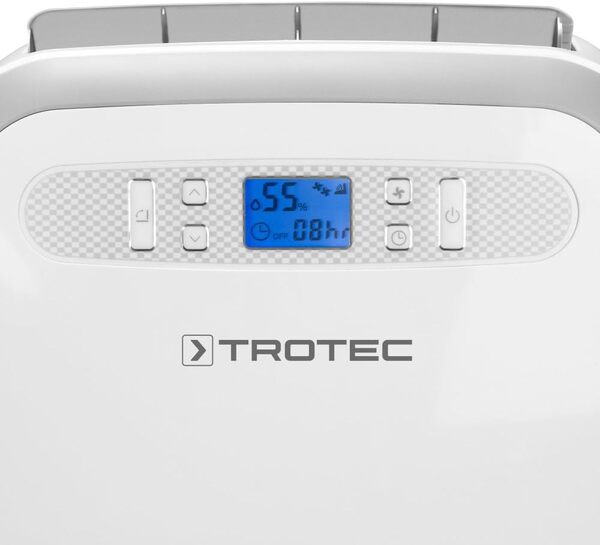 TROTEC TTK 95 E Déshumidificateur d'air, Déshumidificateur Electrique, Déshumidificateur Portable, Absorbeur d'humidité, Déshumidification max. 30 l/j, pour 90 m² max., Hygrostat intégré [Classe énergétique A]