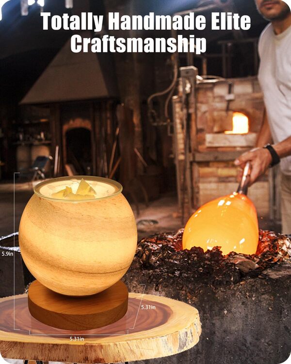 HMLUESR Chauffe-cire à intensité variable pour cire parfumée pour chambre à coucher, lampe lune, parfum de cire, décoration d'intérieur, cadeaux