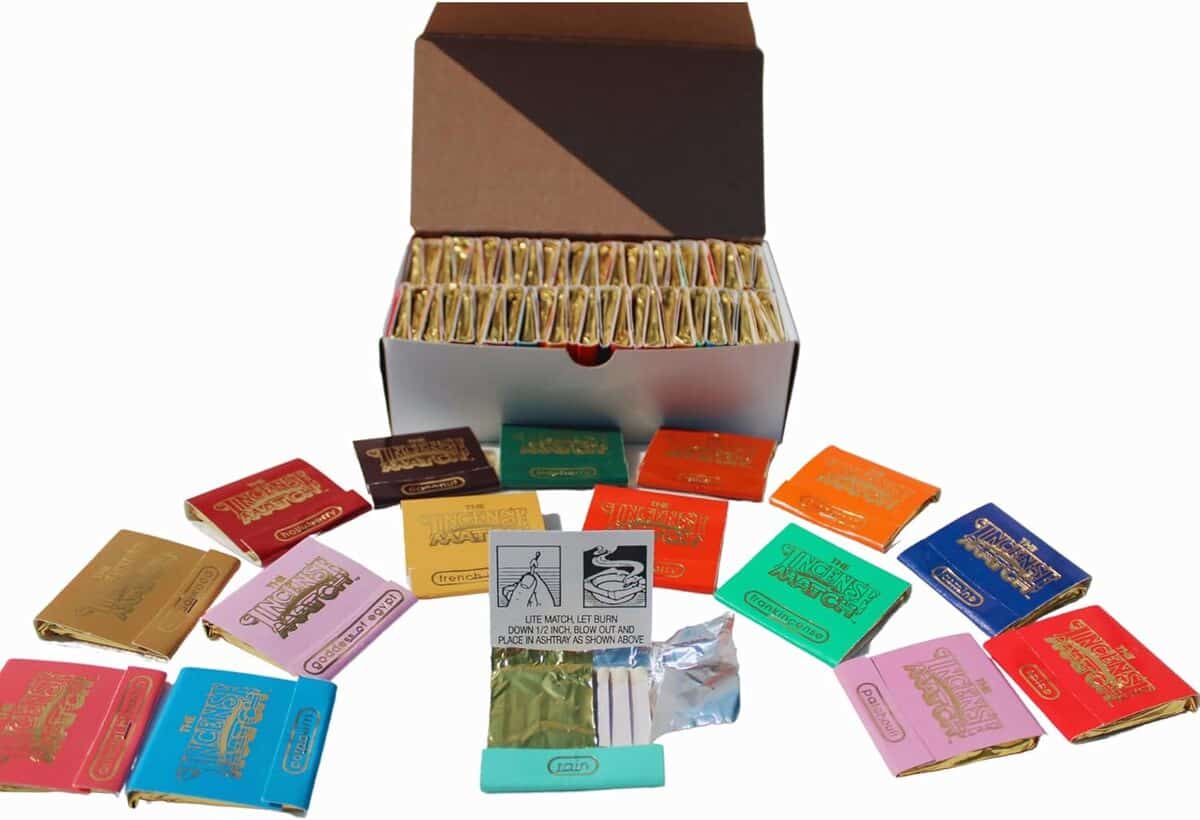 Test boîte de 50 livres d'encens allumettes Parfum Match : 16 parfums assortis