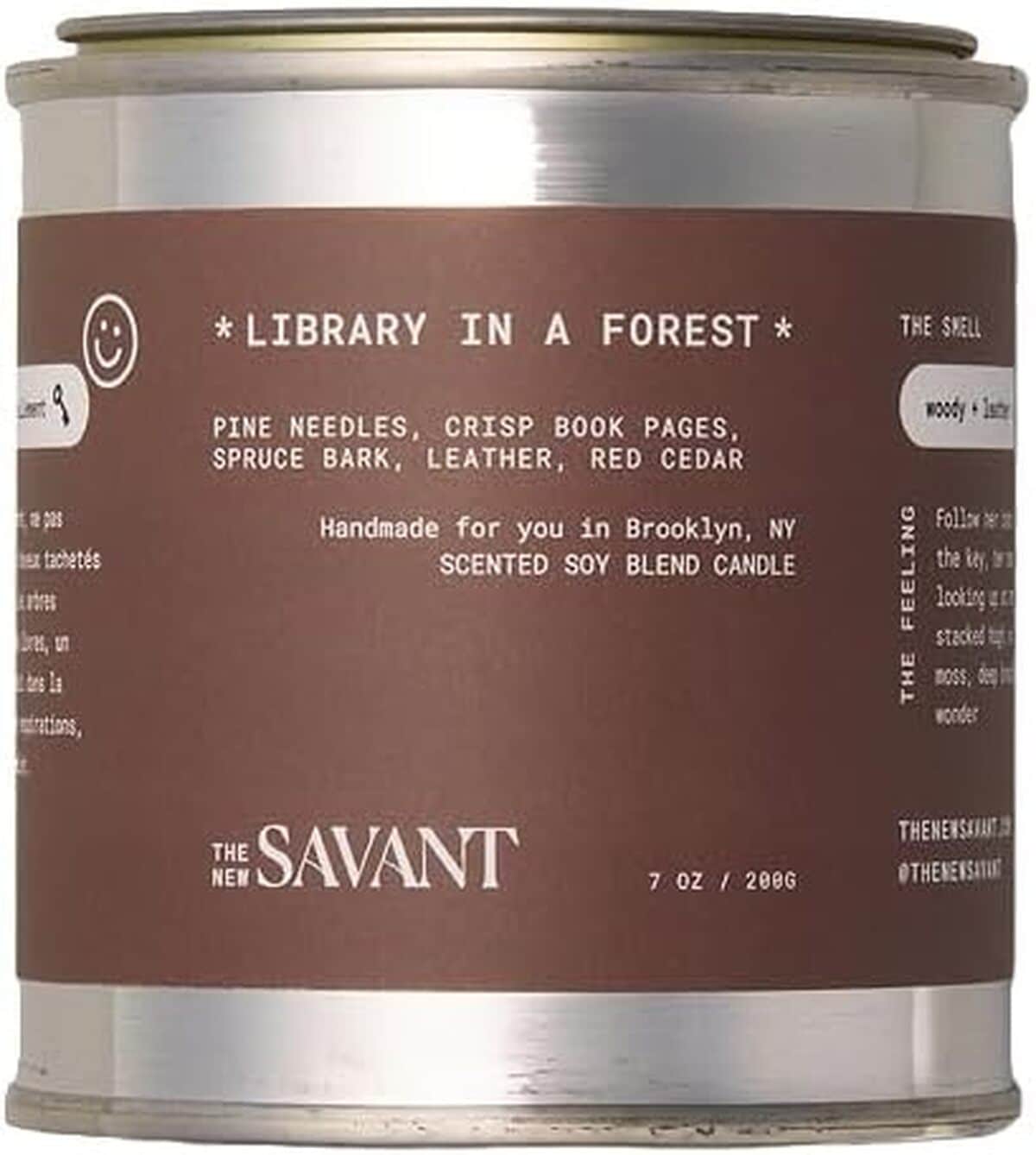 Avis sur la bougie Bibliothèque dans une forêt de The New Savant