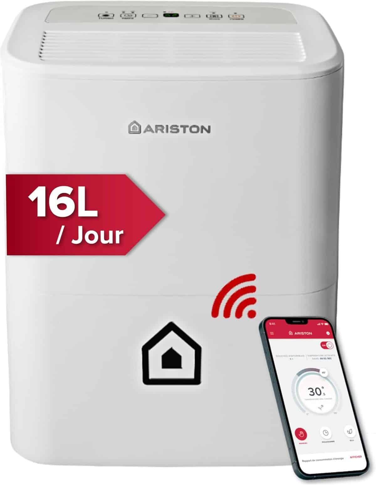 Test déshumidificateur Ariston Deos 16S WiFi : efficace et silencieux