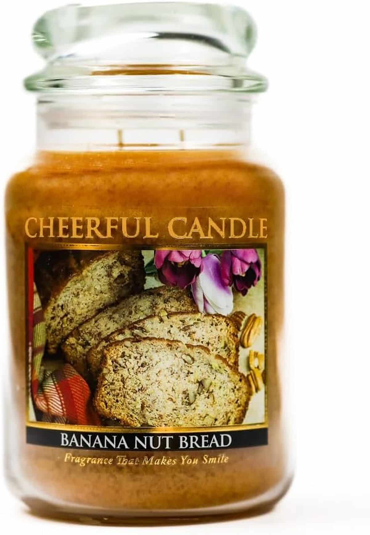 Avis bouleversant : bougie parfumée A Cheerful Giver pain bananes noix 680, 4 g