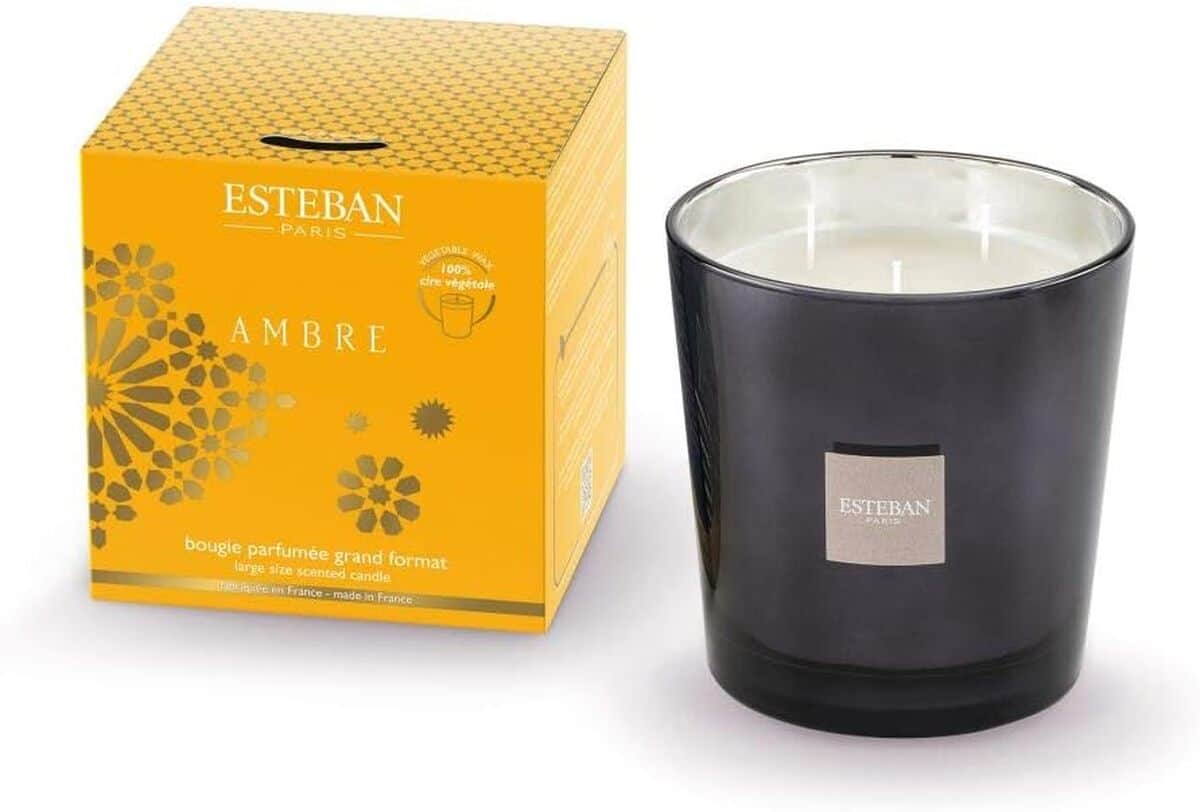 Avis sur la bougie parfumée ambre 450 g d'Esteban Paris