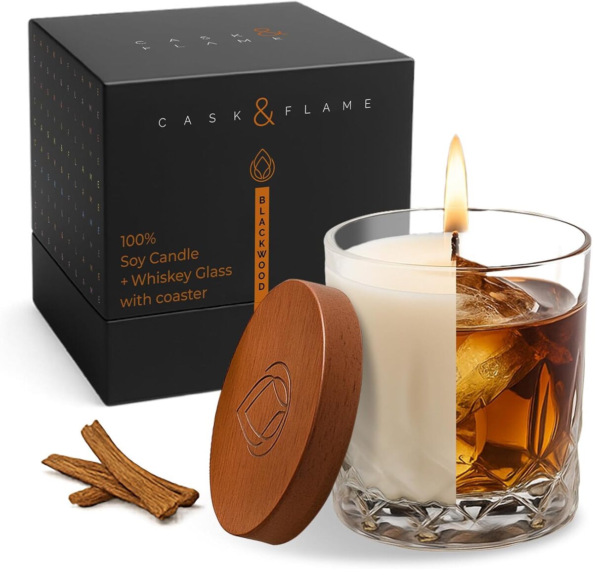 Avis sur la bougie de soja Cask & Flame : luxe et élégance en verre à whisky