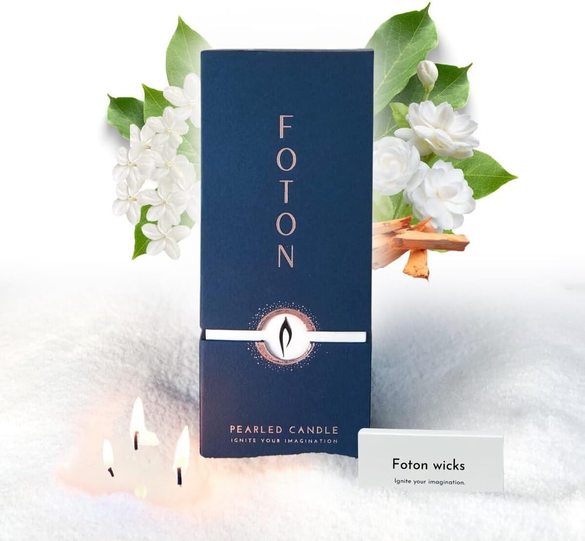 Avis sur la bougie Foton perlée : parfum bois de santal et jasmin