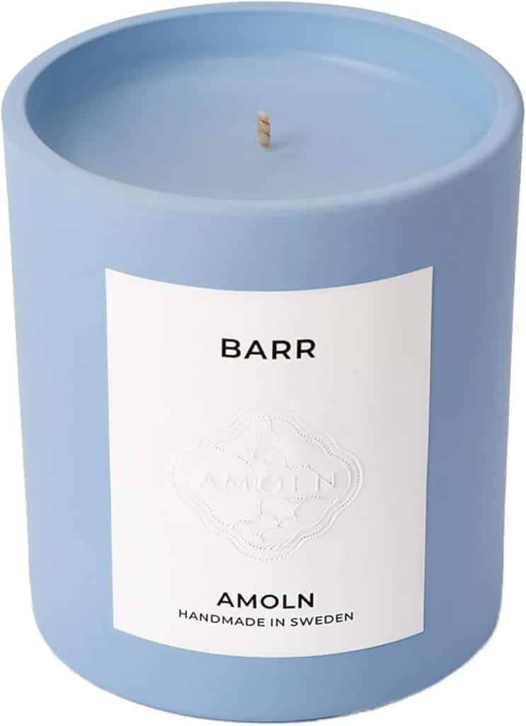 Avis sur la bougie monochromatic blue d'Amoln : élégance parfumée