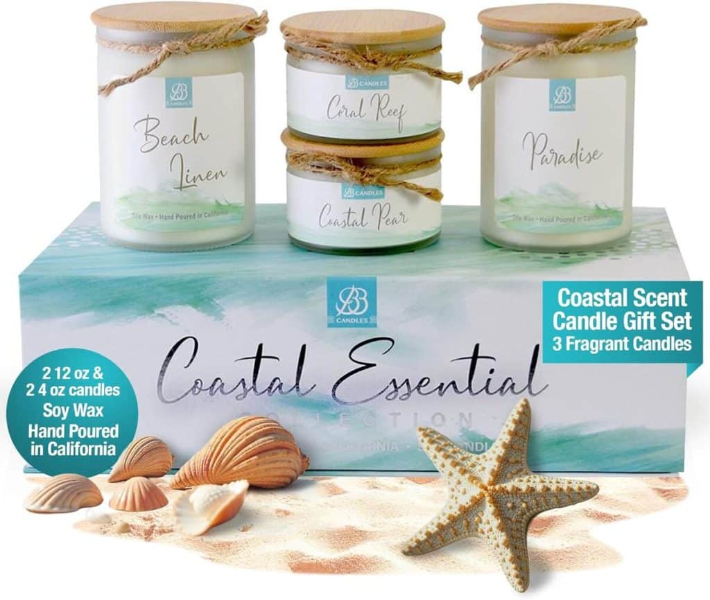 Avis sur le coffret cadeau BB Candles Coastal Essentials : bougies artisanales parfumées