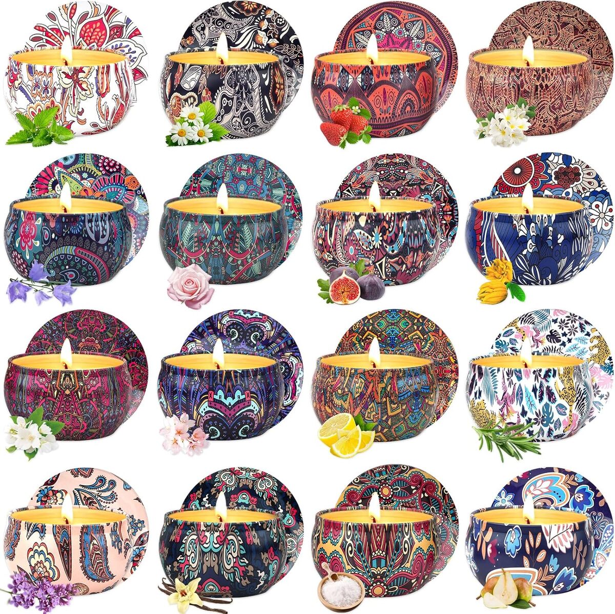 Avis : coffret de 16 bougies parfumées naturelles parfait pour cadeau