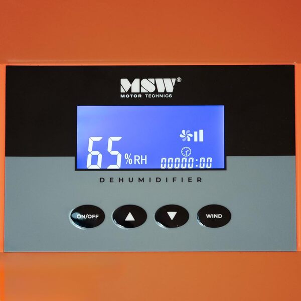 MSW Déshumidificateur professionnel 55 l/24 h 62 m² 500 m³/h Poignée et 2 roues - Séchoir de chantier Absorbeur d'humidité Électrique Industriel Cave et Garage