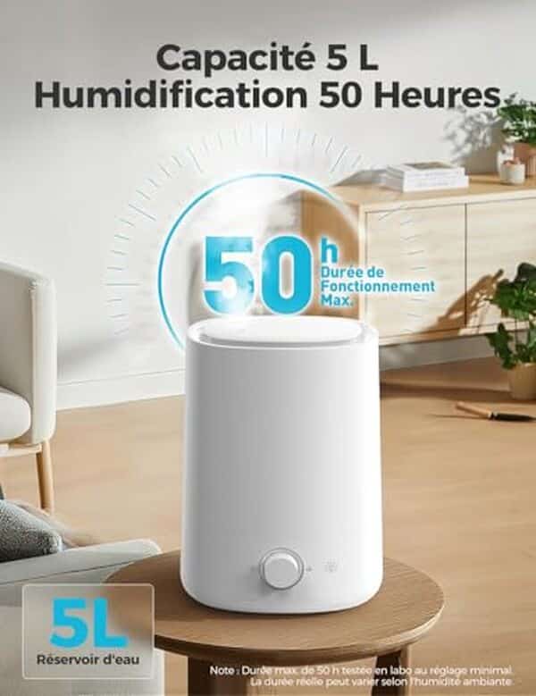 Découvrez notre avis sur l'humidificateur ultrasonique AROEVE 5L : idéal pour le confort des bébés et l'entretien des plantes, ses fonctionnalités en font un choix incontournable.