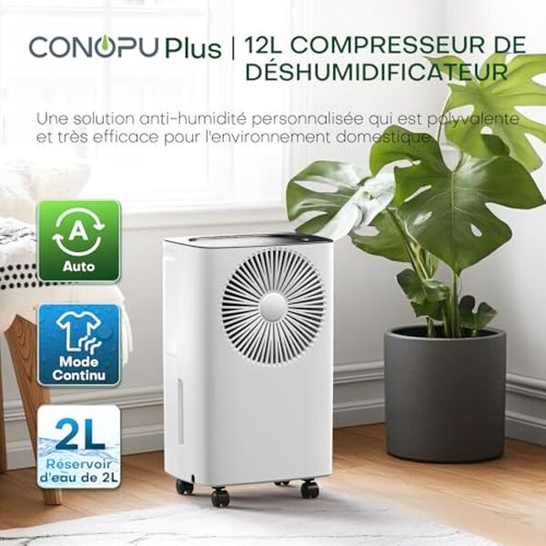 Découvrez notre test complet du déshumidificateur conopuPlus 12L/jour : performance, efficacité et avis éclairé. Choisissez le meilleur pour un air sain et sec chez vous.