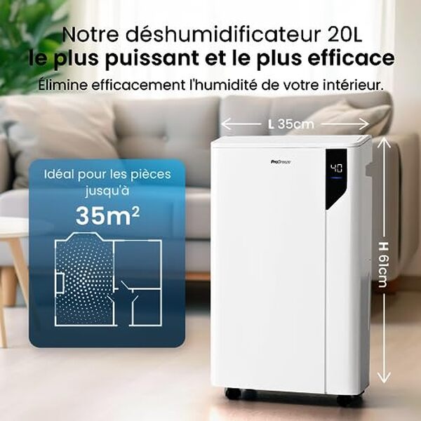 Découvrez si le déshumidificateur Pro Breeze 20L/Jour est la solution idéale pour une maison sèche et économe en énergie grâce à notre test complet et détaillé