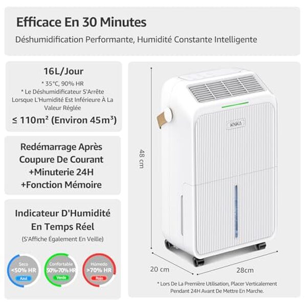 Découvrez notre test détaillé du déshumidificateur 16L/J alliant puissance et silence pour un confort optimal dans votre intérieur.