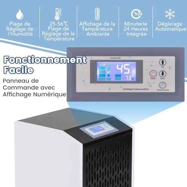 Découvrez notre test complet du déshumidificateur Costway 118 L/jour alliant puissance et efficacité pour un environnement sain et sec.
