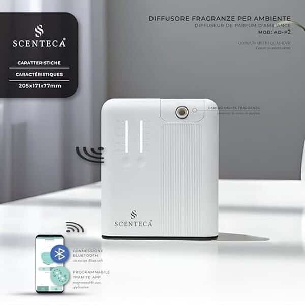 Découvrez le potentiel du diffuseur SCENTECA AD-P2 : une brume parfumée personnalisable via application pour une expérience olfactive unique et contrôlable à distance.