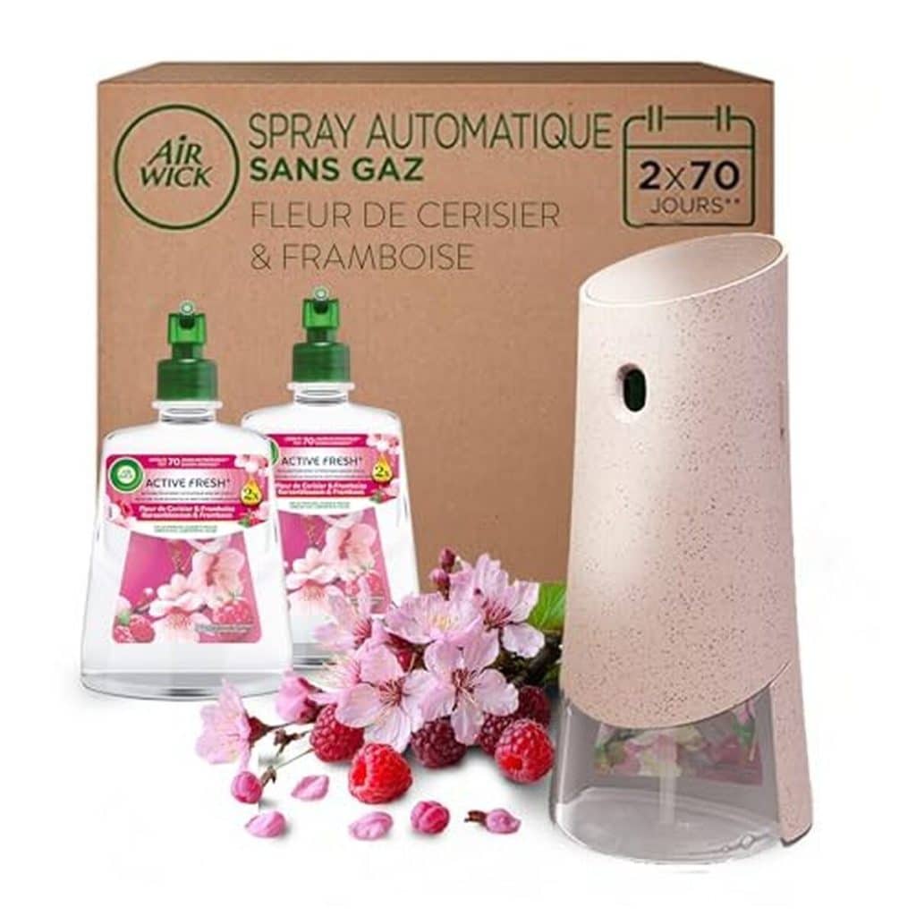 Test du désodorisant Air Wick spray automatique Active Fresh au jasmin