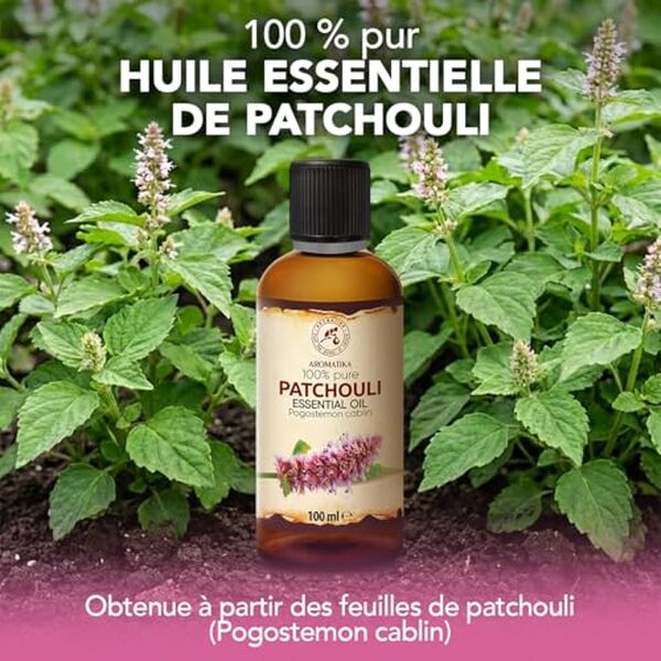 Découvrez notre avis complet sur l'huile essentielle de patchouli 100 ml : propriétés, bienfaits pour la peau et utilisation en aromathérapie et soins naturels. 