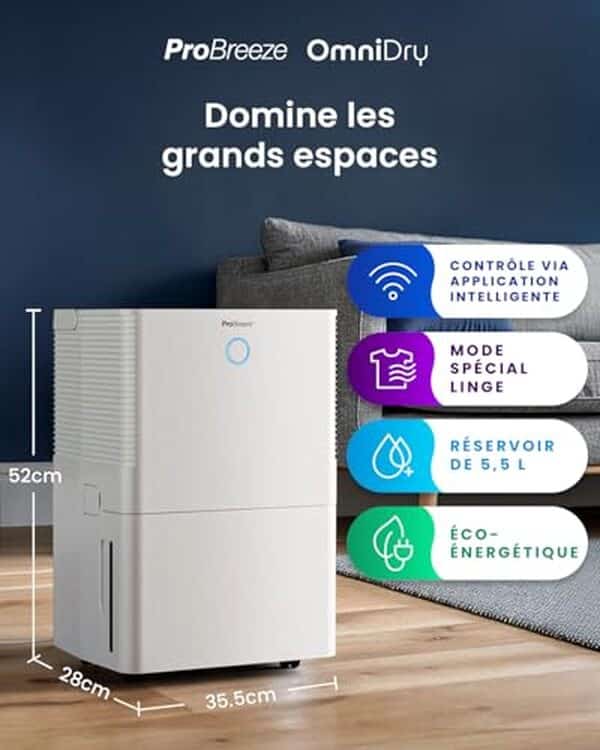 Découvrez notre test détaillé du déshumidificateur Pro Breeze 40L : efficacité, performances et avis sur ce modèle intelligent pour votre maison. 