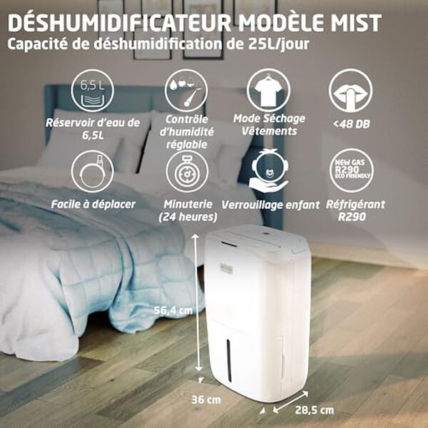 Découvrez notre test complet du déshumidificateur Amig MIST 25L/Jour : performances, efficacité et avis détaillé pour un air sain chez vous. 