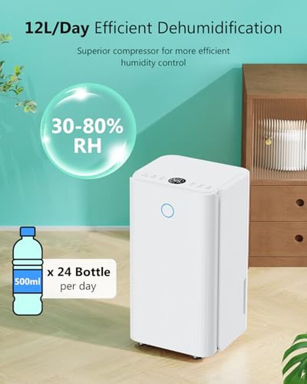 Découvrez notre test détaillé du déshumidificateur électrique 12L/jour silencieux. Performances, consommation énergétique et avis d'utilisation pour votre maison. 