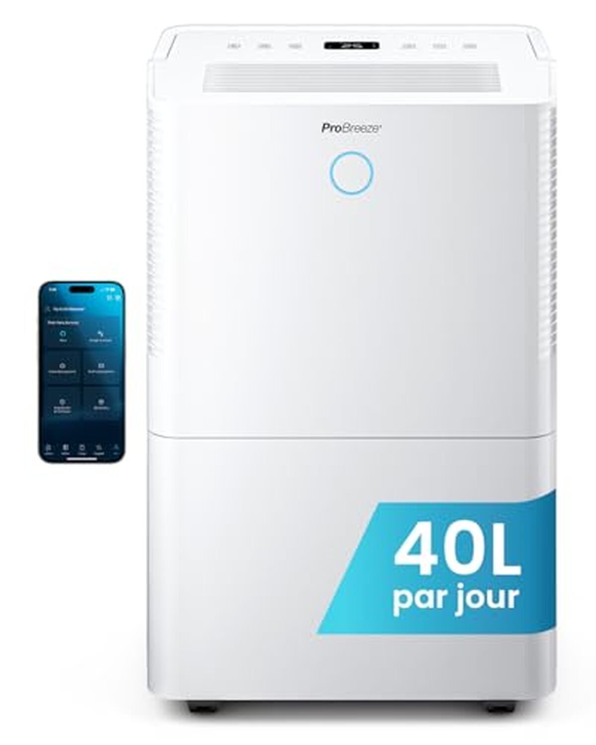 Test du déshumidificateur Pro Breeze 40L intelligent : efficacité garantie